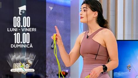 Antrenament cu coarda. Iuliana Dabija, demonstrație, în direct, la Super Neatza!