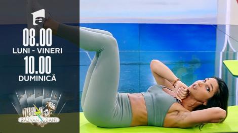 Neatza de Weekend, 11 iulie 2021. Antrenament pentru abdomen. Fitness cu Diana Stejereanu