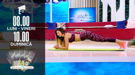 Super Neatza, 13 iulie 2021. Antrenament eficient pentru abdomenul inferior și superior. Fitness cu Diana Stejereanu