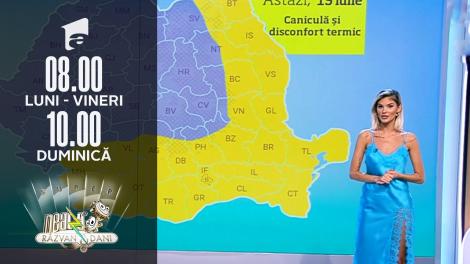 Super Neatza, 19 iulie 2021. Prognoza Meteo cu Ramona Olaru: Începutul acestei săptămâni aduce vreme în general instabilă