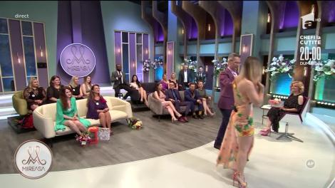 Gala Mireasa, 24 iulie 2021, sezonul 3. Alina și domnul Pavel, unul dintre susținătorii ei, dansează în platoul de la Mireasa