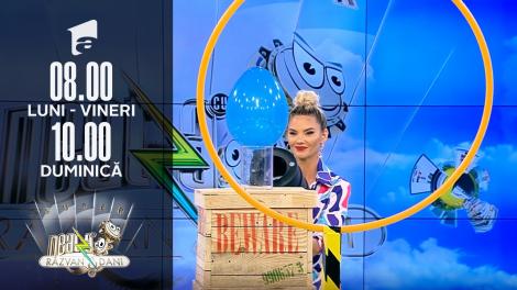 Super Neatza, 15 septembrie 2021. Jocul - cum să ghidonezi un balon cu ”airbazooka”