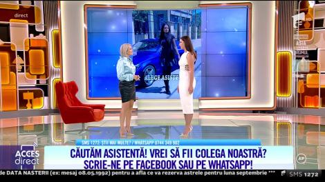 Acces Direct, 15 septembrie 2021. Bianca Ciuraru dă probă de asistentă TV