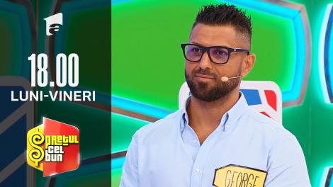 Preţul cel bun sezonul 1, 27 septembrie 2021. George a câștigat o plită cu cuptor incorpotabil