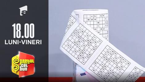 Preţul cel bun sezonul 1, 8 octombrie 2021. Care este prețul cel bun al unei hârtii igienice cu imprimeu de Sudoku!