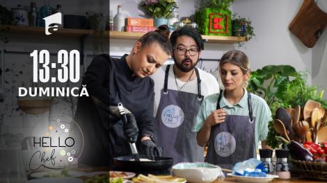 Hello Chef sezonul 2, 10 octombrie 2021. Roxana Blenche, Riki și Elena Matei au preparat piept de pui cu piure de ciuperci