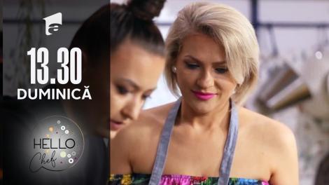 Hello Chef sezonul 2, 17 octombrie 2021. Roxana Blenche și Mirela Vaida au preparat ciulama de pui cu mămăligă aromatizată