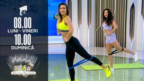 Neatza de Weekend, 24 octombrie. Fitness cu Diana Stejereanu! Antrenament pentru avansați cu banda elastică