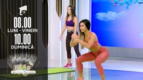 Neatza de Weekend, 31 octombrie. Fitness cu Diana Stejereanu! Antrenament pentru o izometrie cât mai bună