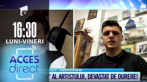 Acces Direct, 8 noiembrie 2021. Fiul de suflet al lui Petrică Mîţu Stoian, devastat de durere. Ce mesaj i-a trimis artistul