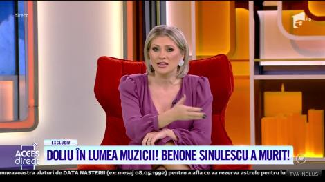 Acces Direct, 18 noiembrie 2021. Benone Sinulescu s-a stins din viață. Sofia Vicoveanca: Am primit vestea ca un trăsnet