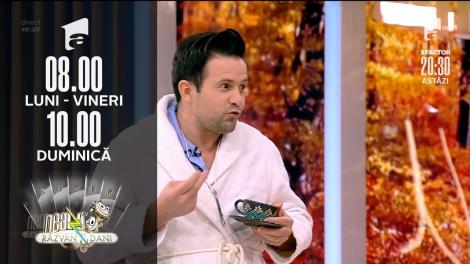 Super Neatza, 19 noiembrie 2021. Robert Tudor face trucuri magice îmbrăcat în pijamale! Alina Pușcaș: Eu dorm goală, nu am nevoie de asa ceva!