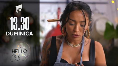Hello Chef sezonul 2, 12 decembrie 2021. Roxana Blenche şi Ruby au preparat mere coapte învelite în foiță de aur