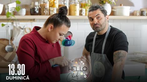 Hello Chef sezonul 3, 27 martie 2022. Pepe și Roxana Blenche au preparat Cocoșel de pădure confiat