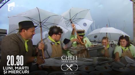 Chefi fără limite, 13 aprilie 2022. ”Vine o furtună imensă!” Chefii cântă în ploaie