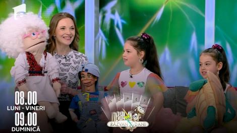Super Neatza, 18 aprilie 2022. Crina Zvobodă și gemenele Miruna și Sophie Onea, număr inedit de ventrilocie