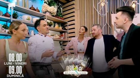 Super Neatza, 25 aprilie 2022. Chef Dani Oțil și Chef Răzvan Simion s-au întrecut la un concurs culinar