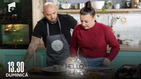 Hello Chef sezonul 3, 8 mai 2022. Giani Kiriță și Roxana Blenche au preparat brownie cu mousse de păstârnac