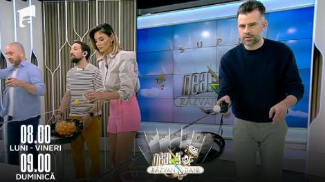Super Neatza, 16 mai 2022. Joc de îndemânare cu rulete și pahare