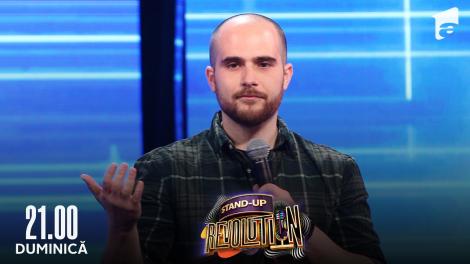 Stand-up Revolution | Sezonul 1, 12 iunie 2022. Victor Băra, pregătit să îi surprindă pe jurați:  Am făcut contact vizual cu două tipe la metrou!