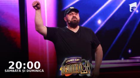 Stand-up Revolution | Sezonul 1, 16 iulie 2022. Gabi Toader, super glumele despre mâncare: Suntem singura țară care mâncăm bătaie