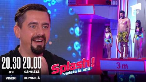 Splash! Vedete la apă, 11 august 2022. Bănel Nicoliță a sărit în sincron cu fetițele sale