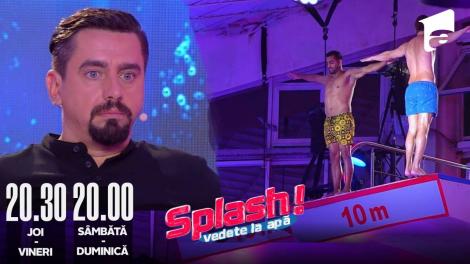 Splash! Vedete la apă, episodul 4 din 14 august 2022. Bănel Nicoliță și Nick Casciaro au sărit împreună de la 10 metri