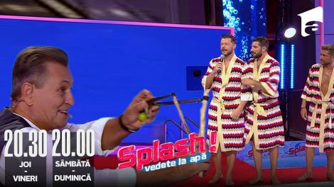 Splash! Vedete la apă episodul 5 din 18 august 2022. Ce a ascuns Nea Marin după pupitrul juraților