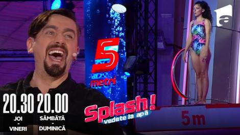 Splash! Vedete la apă episodul 6 din 19 august 2022. Doinița Oancea a sărit de la 5 metri