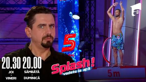 Splash! Vedete la apă episodul 8 din 21 august 2022. Costin Gheorghe a sărit de la 5 metri