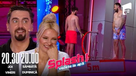 Splash! Vedete la apă episodul 8 din 21 august 2022. Cucu și Emi au sărit în sincron de la 5 metri