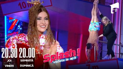 Splash! Vedete la apă episodul 9 din 26 august 2022. Dima Melnic a sărit de la 7 metri