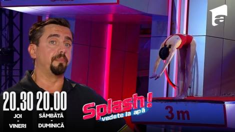 Splash! Vedete la apă episodul 9 din 26 august 2022. Diana Sar a sărit de la trei metri