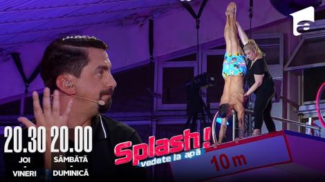 Splash! Vedete la apă episodul 11 din 28 august 2022. Dima Melnic a sărit de la 10 metri