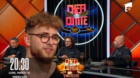 Chefi la cuțite sezonul 10, 27 septembrie 2022. Vlăduț Fildiroi, concurentul care „le-a stins lumina” juraților cu preparatul său