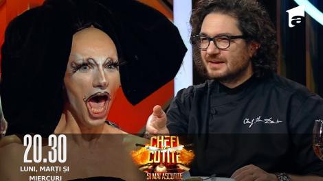 Chefi la cuțite sezonul 10, 03 octombrie 2022. Vergine Santa Friga, un drag queen din România, dezvăluiri în fața chefilor