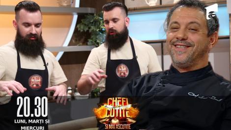 Chefi la cuțite sezonul 10, 10 octombrie 2022. Cosmin și George Tălpău, gemenii fotografi care au și tatuajele identice