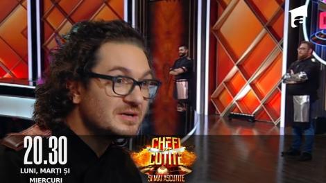Chefi la cuțite | Sezonul 10, 18 octombrie. Chef Florin Dumitrescu pierde primul concurent! Robert Mihailescu a părăsit competiția