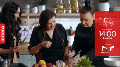 Hello Chef, sezon 4, episod 11. Roxana Blenche, Maria Buză și Jazzy Jo au gătit friptură de porc cu mere, un preparat nemțesc