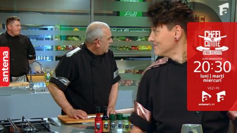 Chefi la cuțite | Sezonul 10, 8 noiembrie 2022. Oxi a apelat la un gest neașteptat la proba de duel! Cum i-a „sabotat” pe concurenții din echipa lui chef Sorin Bontea