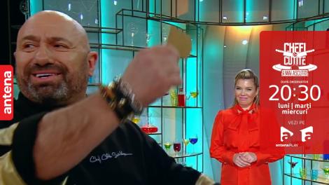 Chefi la cuțite | Sezonul 10, 9 noiembrie 2022. Lupta amuletelor! Chef Florin Dumitrescu și chef Cătălin Scărlătescu au scos din dotare „armele” periculoase
