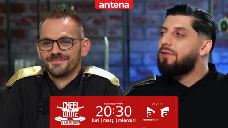 Chefi la cuțite | Sezonul 10, 15 noiembrie 2022. Adrian Stroe, cuțitul de aur al lui chef Cătălin Scărlătescu, discuție aprinsă cu Gabi și Gigi!