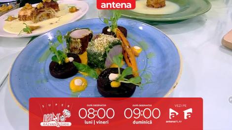 Super Neatza, 21 noiembrie 2022. Chef Radu Darie a gătit medalion de porc cu piure de morcovi și sfeclă la cuptor