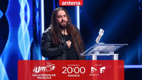 iUmor | Gala Premiilor Muzicale, 11 decembrie 2022. Alin ”Coiotul” Dincă, desemnat ”Cel mai frumos solist rock”