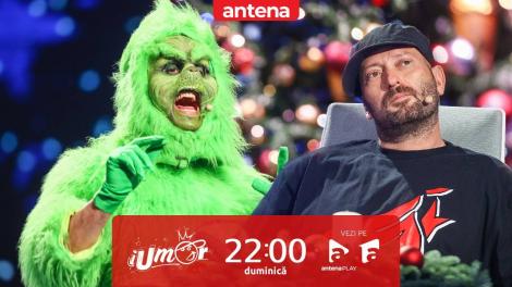 iUmor | Gala de Crăciun, 25 decembrie 2022. Grinch a aruncat cu globuri în jurați! Moș Crăciun a fost lovit direct în frunte