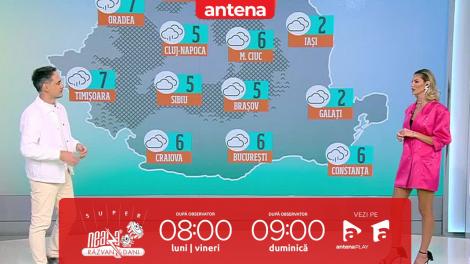 Super Neatza, 13 ianuarie 2023. Vremea cu Ramona Olaru: Cerul se anunță mai mult acoperit