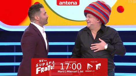 Nu te supăra, frate!, 27 ianuarie 2023. Axinte face reclamă la ciorapi flaușați, pe un ton senzual!