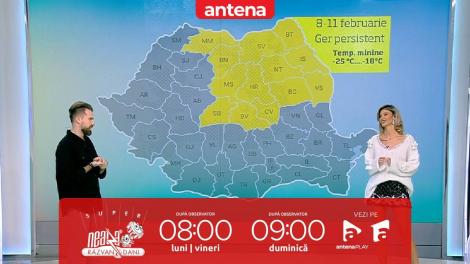 Super Neatza, 9 februarie 2023. Vremea cu Ramona Olaru: vreme geroasă mai ales în estul și centrul țării