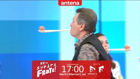 Nu te supăra, frate!, 10 februarie 2023. Nea Mărin și Larisa Barbu, duel inedit. Cine a câștigat jocul cu ouă!
