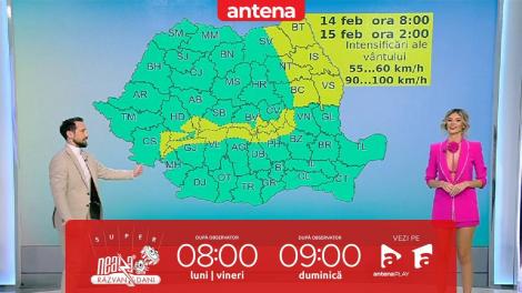 Super Neatza, 14 februarie 2023. Vremea cu Ramona Olaru: precipitații mixte, slabe